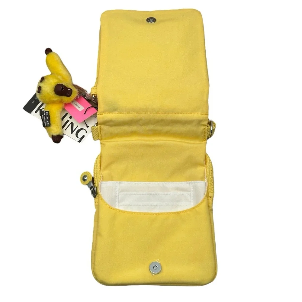 Kipling Eldorado Women's Small Nylon Crossbody Bag Yellow Butter Water Resistant